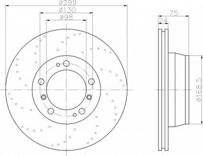 HELLA PAGID 8dd355121811 -  Тормозной диск
